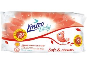 Vlhčené ubrousky Linteo Baby 120 ks Soft and cream