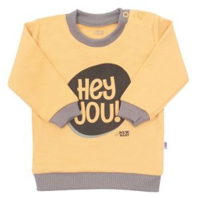 Kojenecké tričko New Baby With Love hořčicové Žlutá