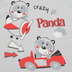 2-dílná souprava New Baby Crazy Panda Šedá