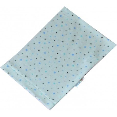 ESITO Žínka bavlna úplet Jersey puntík jemný modrý 19x14 cm