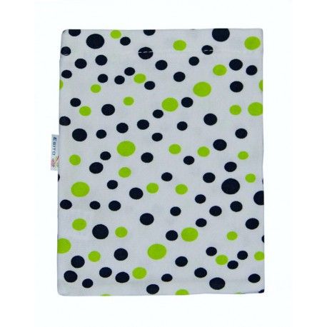 ESITO Žínka bavlna úplet Jersey puntík zelená 19x14 cm