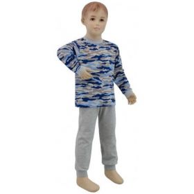 ESITO Chlapecké pyžamo modrý maskáč vel. 86 - 110 maskáč modrá 86
