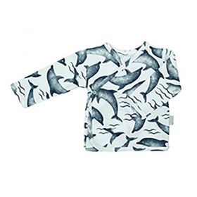 Kojenecká bavlněná košilka Nicol Dolphin Modrá | 56 (0-3m), 62 (3-6m), 68 (4-6m)