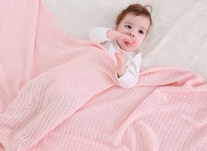 Dětská háčkovaná bavlněná deka Lorelli 75x100 CM GREY