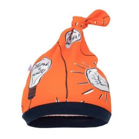 Kojenecká bavlněná čepička New Baby skvělý nápad Oranžová | 68 (4-6m), 74 (6-9m), 80 (9-12m), 86 (12-18m)