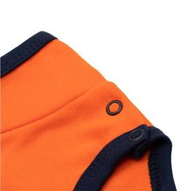Kojenecké bavlněné body s krátkým rukávem New Baby skvělý nápad Oranžová