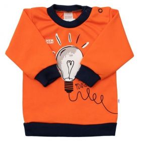 Kojenecké bavlněné tričko New Baby skvělý nápad Oranžová | 56 (0-3m), 62 (3-6m), 68 (4-6m), 74 (6-9m), 80 (9-12m), 86 (12-18m)