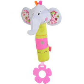 Plyšová pískací hračka s kousátkem Baby Ono sloník