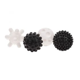 Sada senzorických hraček Akuku balónky 4ks 6 cm černobílé