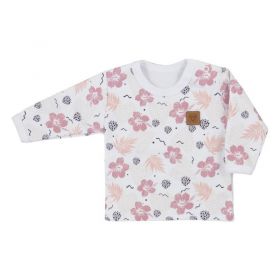 Kojenecké tričko s dlouhým rukávem Koala Flowers Růžová