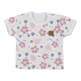 Kojenecké tričko s krátkým rukávem Koala Flowers Růžová