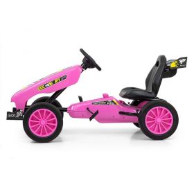 Dětská šlapací motokára Go-kart Milly Mally Rocket růžová