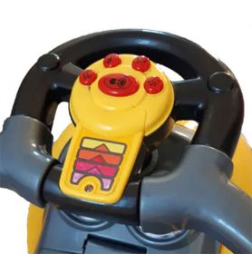 Dětské odrážedlo s vodící tyčí 3v1 Baby Mix Mega Car žluté