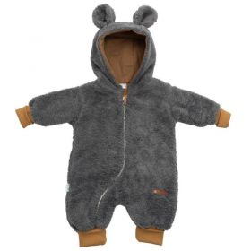 Luxusní dětský zimní overal New Baby Teddy bear šedý Šedá | 62 (3-6m)