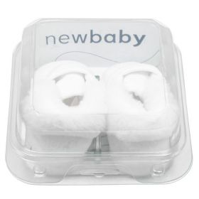 Kojenecké zimní semiškové capáčky ke křtu New Baby 3-6 m kluk Bílá