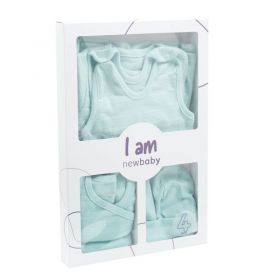 4-dílná kojenecká soupravička do porodnice New Baby I AM modrá