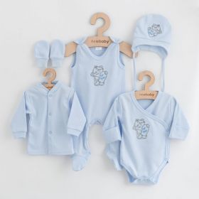 5-dílná kojenecká soupravička do porodnice New Baby Classic modrá | 50, 56 (0-3m), 62 (3-6m)