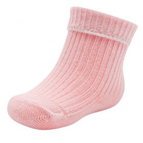 Kojenecké bavlněné ponožky New Baby růžové | 56 (0-3m)