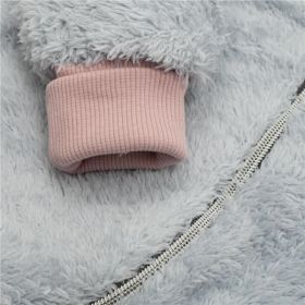 Luxusní dětský zimní overal New Baby Teddy bear šedo růžový Šedá