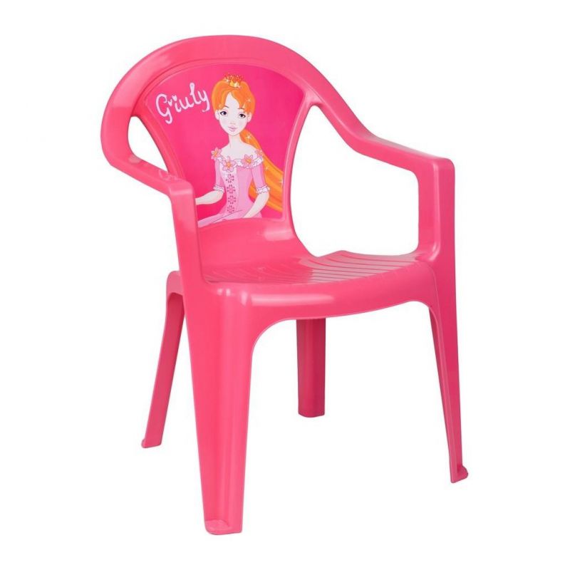 Dětský zahradní nábytek - Plastová židle růžová Giuly STAR PLUS