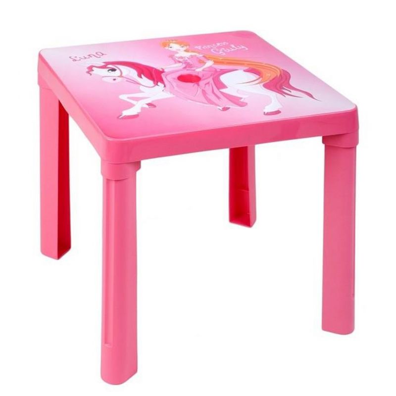 Dětský zahradní nábytek - Plastový stůl růžový STAR PLUS