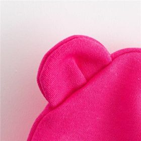 Kojenecká bavlněná čepička New Baby Kids tmavě růžová