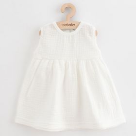 Kojenecké mušelínové šaty New Baby Elizabeth Bílá | 56 (0-3m), 62 (3-6m), 68 (4-6m), 74 (6-9m), 74 (6-9m), 80 (9-12m), 86 (12-18m)