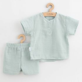 Kojenecká mušelínová soupravička New Baby Soft dress mátová Dle obrázku | 56 (0-3m)