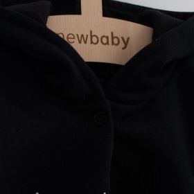 Kojenecká tepláková mikina s kapucí New Baby Be Happy Černá