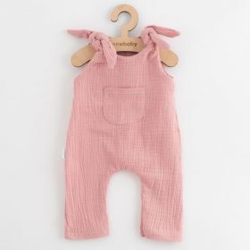 Kojenecké mušelínové lacláčky New Baby Soft dress růžová