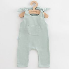 Kojenecké mušelínové lacláčky New Baby Soft dress mátová Dle obrázku | 56 (0-3m), 62 (3-6m), 68 (4-6m), 74 (6-9m), 80 (9-12m), 86 (12-18m)