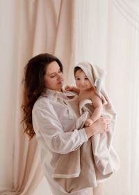 Dětská osuška s žínkou a ručníkem Belisima Swaddle bílá