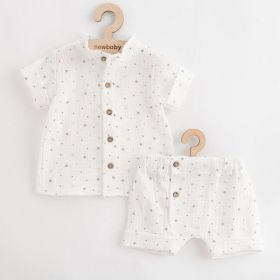 Kojenecká mušelínová košile s kraťasy New Baby Arthur Bílá | 62 (3-6m), 68 (4-6m), 74 (6-9m), 80 (9-12m), 86 (12-18m)