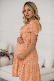 Těhotenské a kojící šaty Lovely Dress milk & love broskvový Dle obrázku