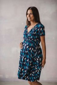 Těhotenské a kojící šaty Two Ways MIDI milk & love Leaves Dle obrázku