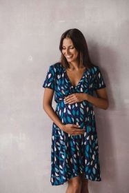 Těhotenské a kojící šaty Two Ways MIDI milk & love Leaves Dle obrázku | L, M, S