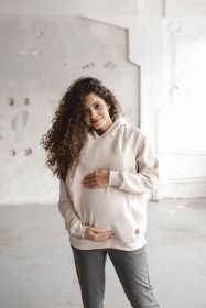 Těhotenská a kojící mikina Motherhood oversize milk & love béžová | L, M, S, XL