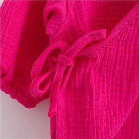 Kojenecké mušelínové šaty s dlouhým rukávem New Baby Elizabeth Růžová