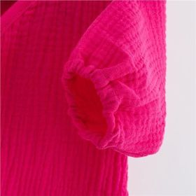 Kojenecké mušelínové šaty s dlouhým rukávem New Baby Elizabeth Růžová
