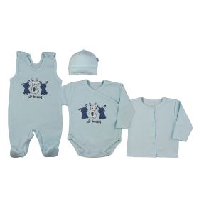 4-dílná kojenecká souprava Koala Rabbit blue Modrá