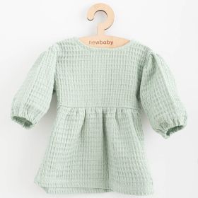 Kojenecké mušelínové šaty New Baby Comfort clothes šalvějová Zelená