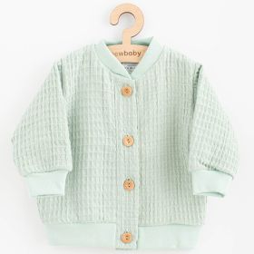 Kojenecký mušelínový kabátek New Baby Comfort clothes šalvějová Zelená | 56 (0-3m), 62 (3-6m), 68 (4-6m), 74 (6-9m), 80 (9-12m), 86 (12-18m)