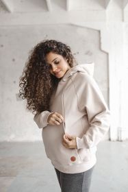 Těhotenská a kojící mikina Motherhood oversize milk & love béžová