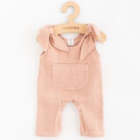 Kojenecké mušelínové lacláčky New Baby Comfort clothes růžová | 56 (0-3m), 62 (3-6m), 68 (4-6m), 74 (6-9m), 80 (9-12m), 86 (12-18m)