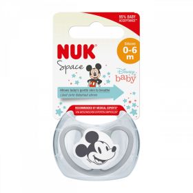 Šidítko Space NUK 0-6m Disney Mickey Mouse červená Červená