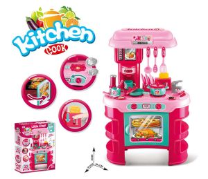 Dětská kuchyňka Little Chef Baby Mix růžová 32 ks