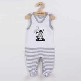 Kojenecké bavlněné dupačky New Baby Zebra exclusive Bílá