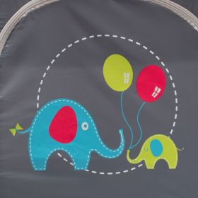 Dětská cestovní postýlka se závěsným lůžkem Baby Mix Sloni šedá