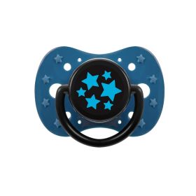 Uklidňující silikonový dudlík 12m+ Akuku modré hvězdičky | 1-3 roky