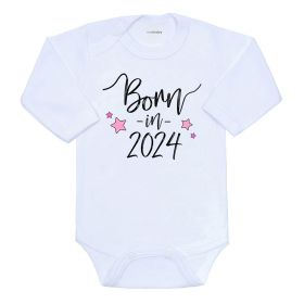 Body s potiskem New Baby Born in 2024 růžové Bílá | 56 (0-3m), 62 (3-6m), 68 (4-6m), 74 (6-9m), 80 (9-12m), 86 (12-18m)